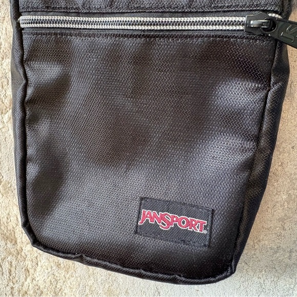 JanSport Black Weekender Crossbody Bag with Rainbow Webbed Adjustable Strap - Picture 8 of 8